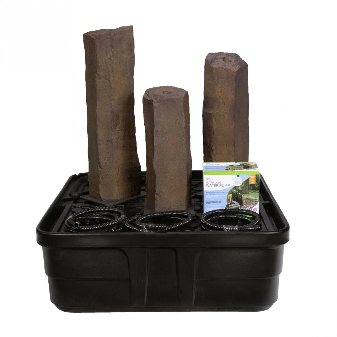 Faux Basalt Column Set of 3 Fountain Kit – 24″, 30″, 36″ H (61 ,76 ,91 cm)