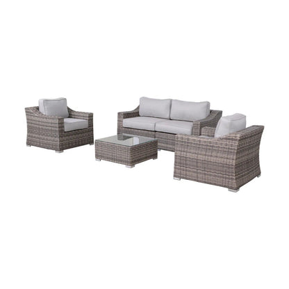 All-Weather Outdoor Wicker Patio Conversation Set with Cushions