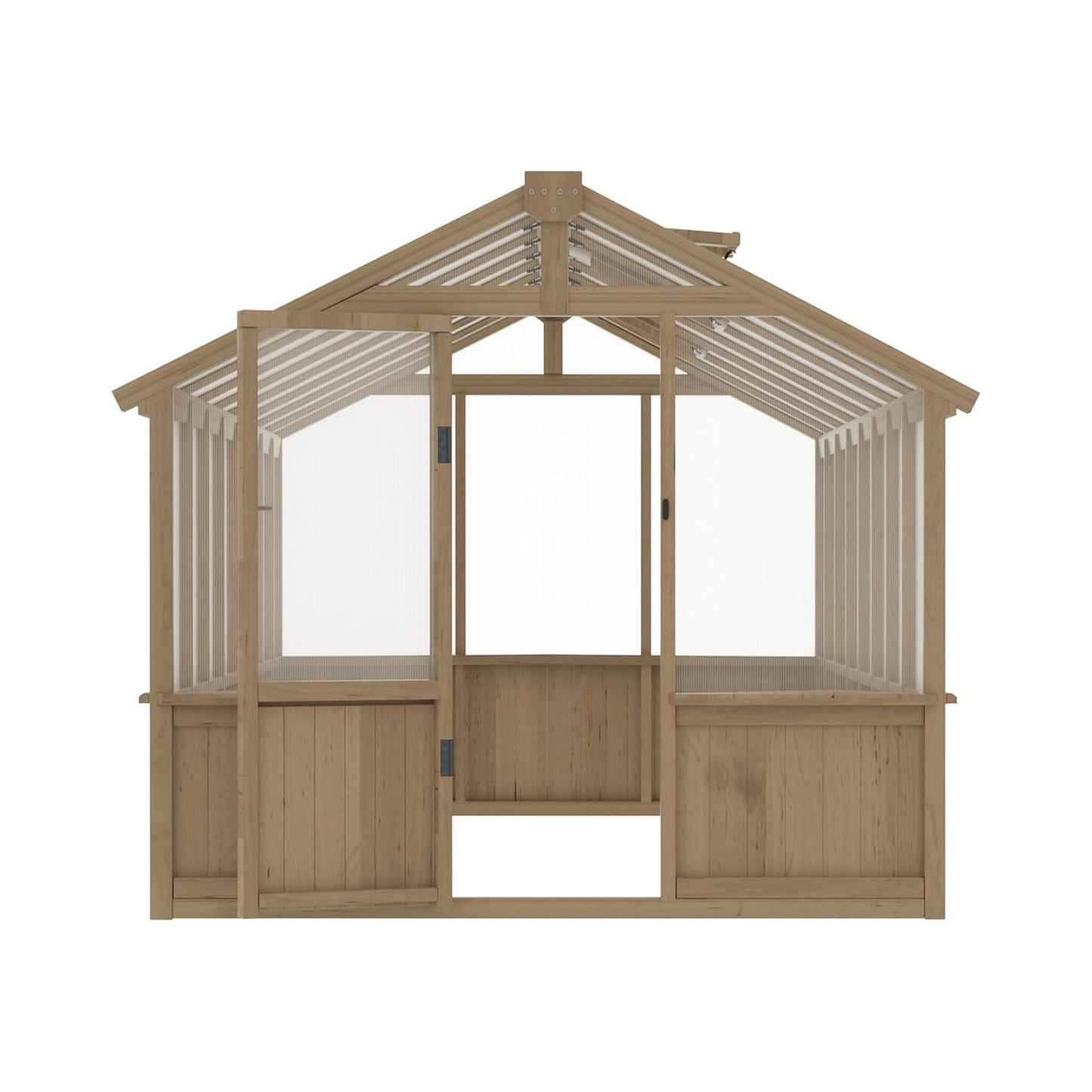 8ft X 16ft Large Heavy-Duty Outdoor Wooden Greenhouse (SAK18467)
