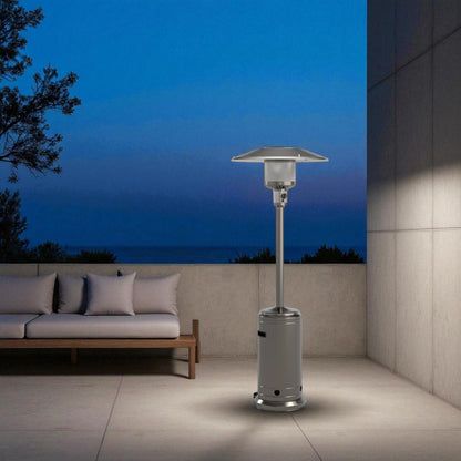 46,000 BTU Standing Liquid Propane Patio Heater - Steel Gray