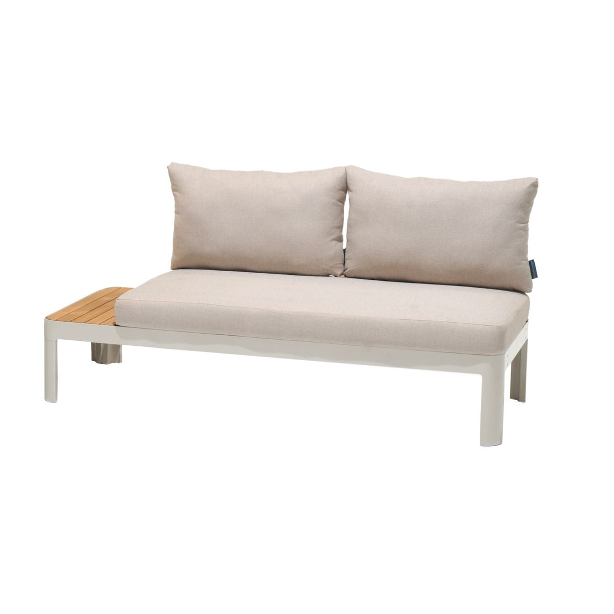LifestyleGarden US Portals Teak and Aluminum Modular Sofa 3-Piece Set