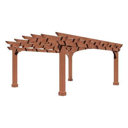 12ft X 14ft Alora Luxury Outdoor All-Season Backyard Cedar Wood Gazebo Pergola (SAK68194)