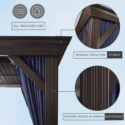 12ft x 20ft Alora Heavy-Duty Hardtop Outdoor Gazebo (SAK18352)