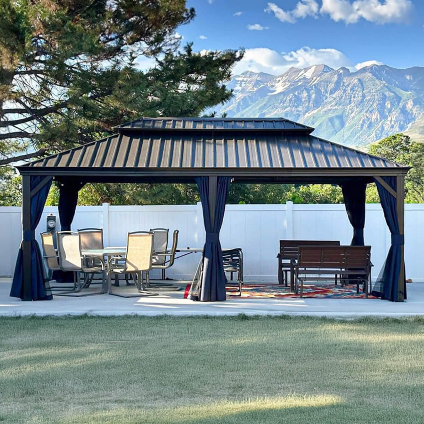 12ft x 20ft Alora Heavy-Duty Hardtop Outdoor Gazebo (SAK18352)
