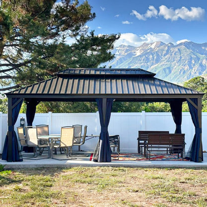 12ft x 20ft Alora Heavy-Duty Hardtop Outdoor Gazebo (SAK18352)