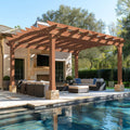 12ft X 14ft Alora Luxury Outdoor All-Season Backyard Cedar Wood Gazebo Pergola (SAK68194)
