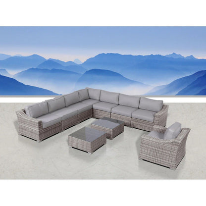 All-Weather Outdoor Wicker Patio Conversation Set with Cushions