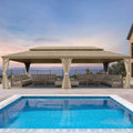 14ft X 28ft Alora Extra-Large Hardtop Gazebo With Galvanized Steel Double Roof (SAK85731)