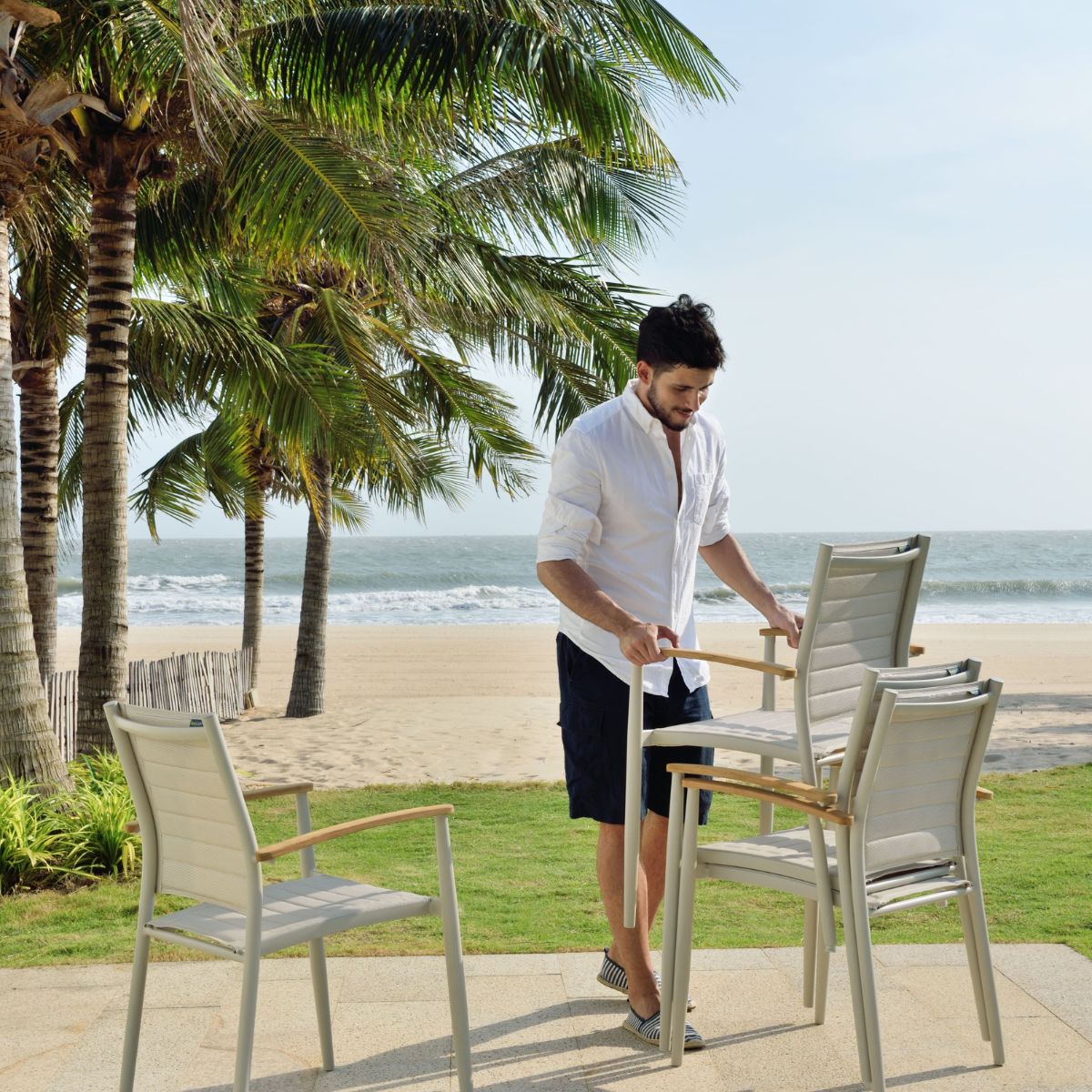 Portals Light Lite Stacking Outdoor Armchairs (Set of 2)