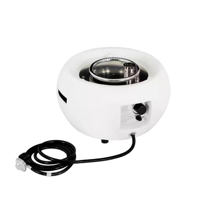 Bodhi 22 In. 40000 BTU Patio Mgo Lightweight Concrete Propane round Outdoor Fire Pit White