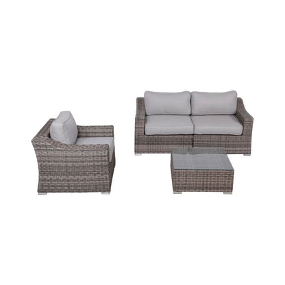 All-Weather Outdoor Wicker Patio Conversation Set with Cushions