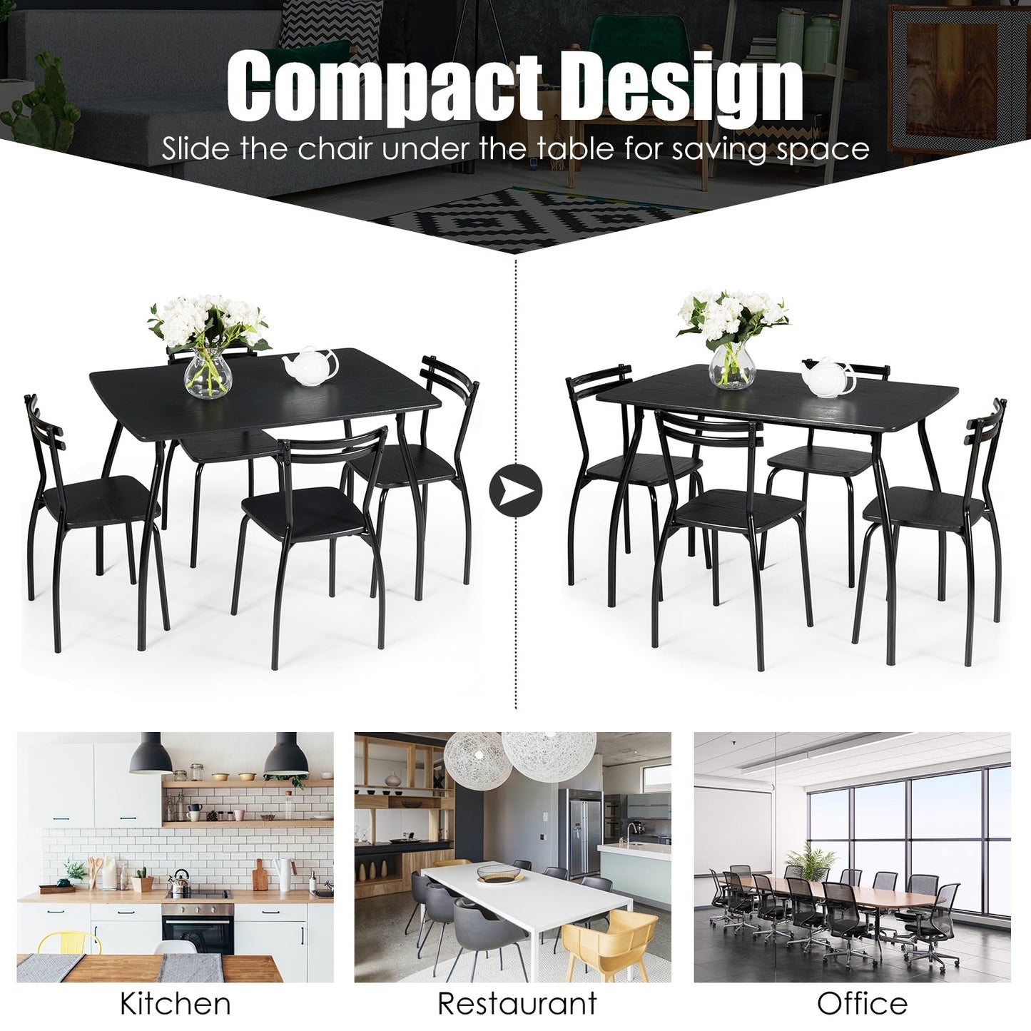 Outdoor Acacia Wood Patio Dining Chairs (Set Options Available)