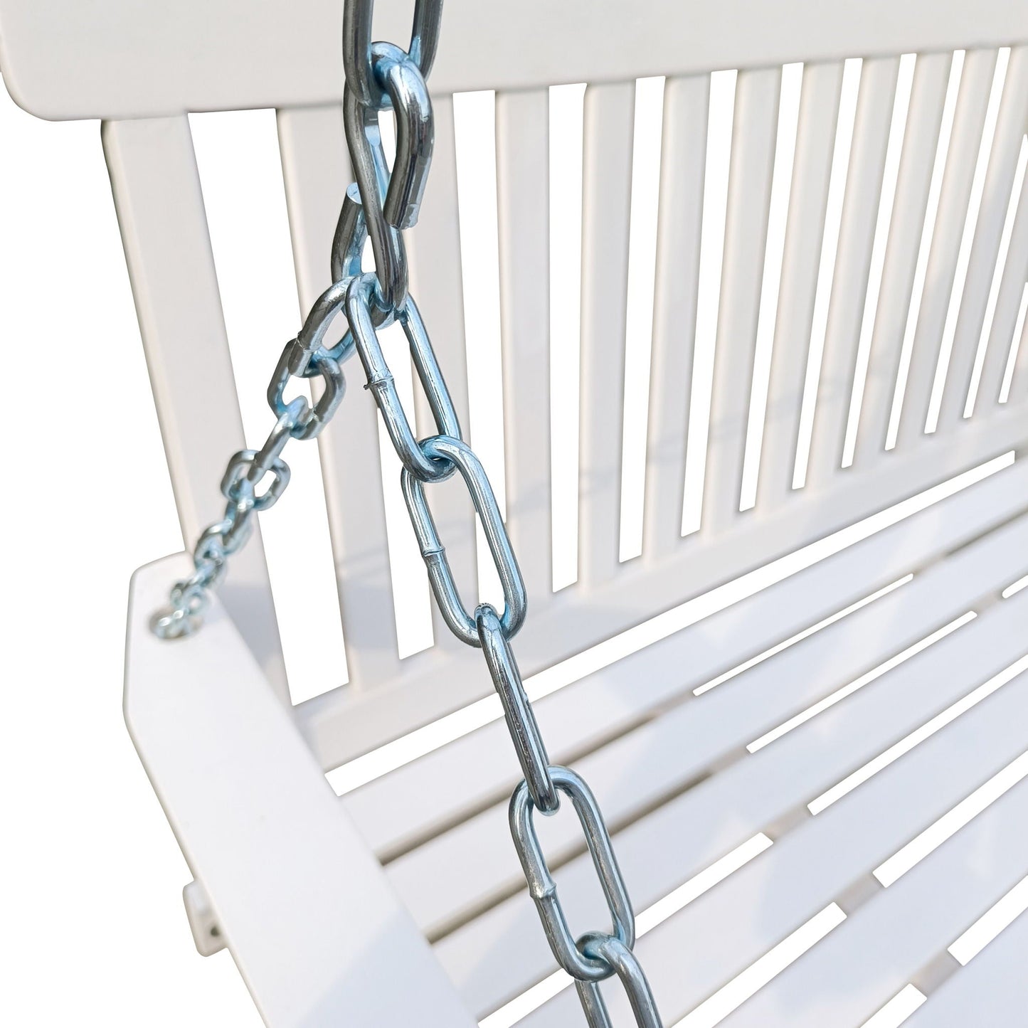 Unique Piece Furniture Outdoor Front Porch Swing with Armrests and Hanging Chains