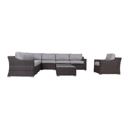 All-Weather Outdoor Wicker Patio Conversation Set with Cushions