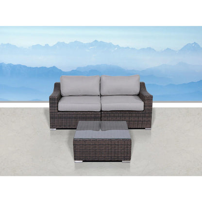 All-Weather Outdoor Wicker Patio Conversation Set with Cushions