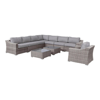All-Weather Outdoor Wicker Patio Conversation Set with Cushions