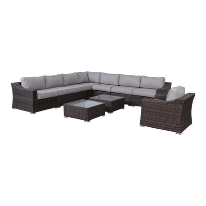 All-Weather Outdoor Wicker Patio Conversation Set with Cushions