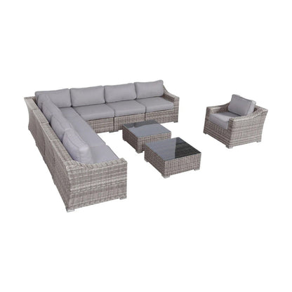 All-Weather Outdoor Wicker Patio Conversation Set with Cushions