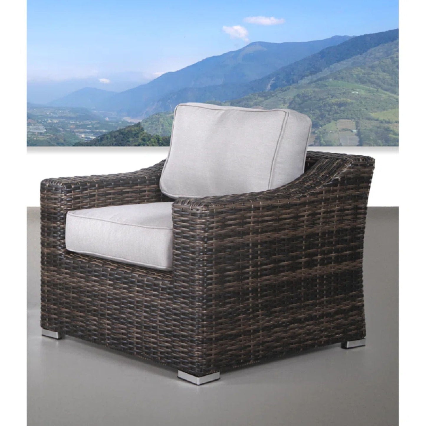 All-Weather Outdoor Wicker Patio Conversation Set with Cushions