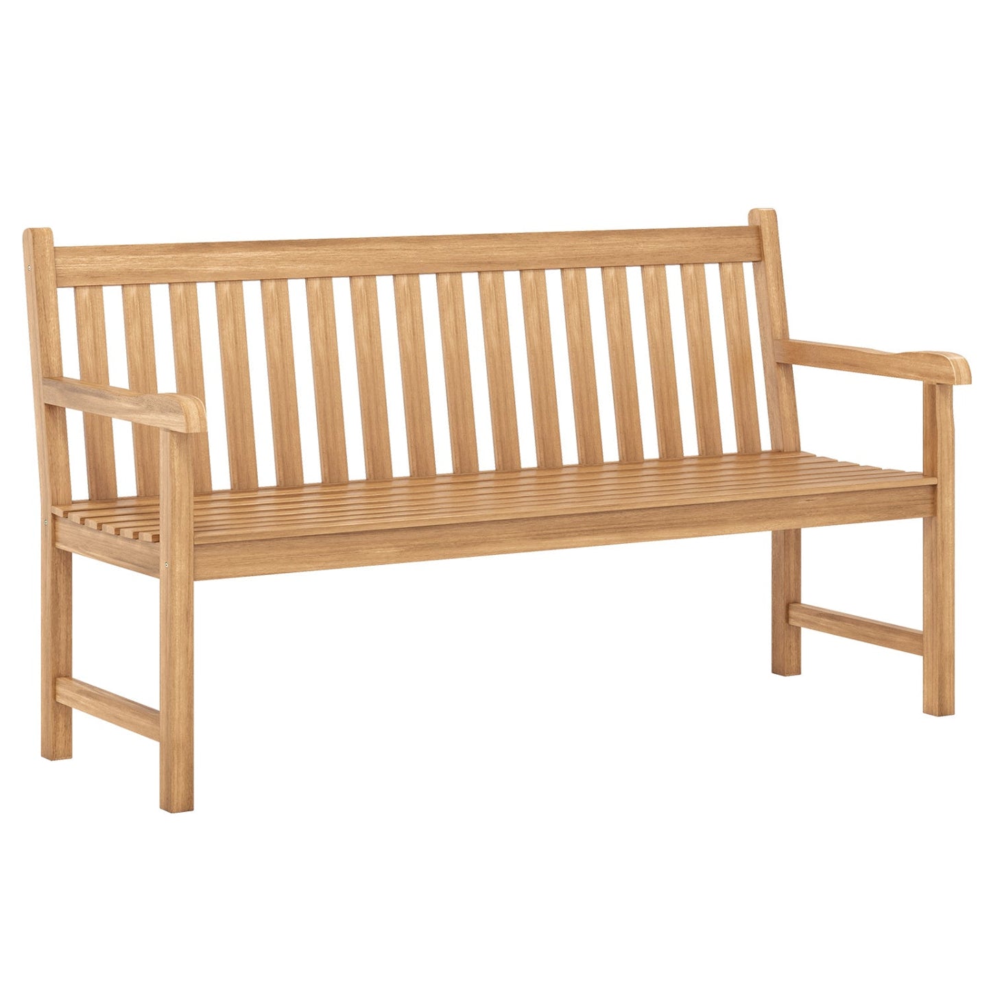 62-Inch Teak Wood Outdoor Garden Bench