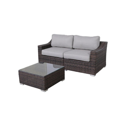 All-Weather Outdoor Wicker Patio Conversation Set with Cushions
