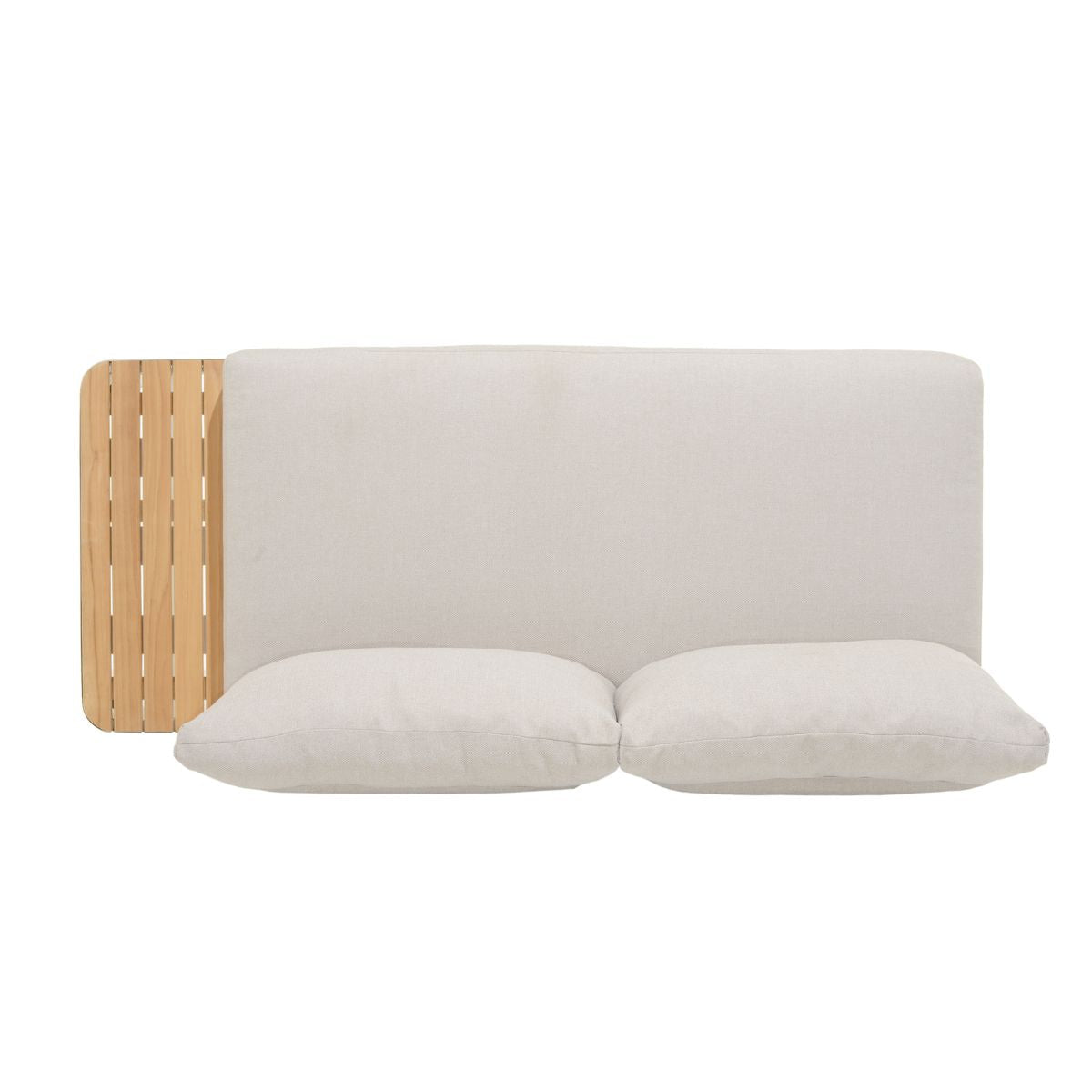 LifestyleGarden US Portals Teak and Aluminum Modular Sofa 3-Piece Set