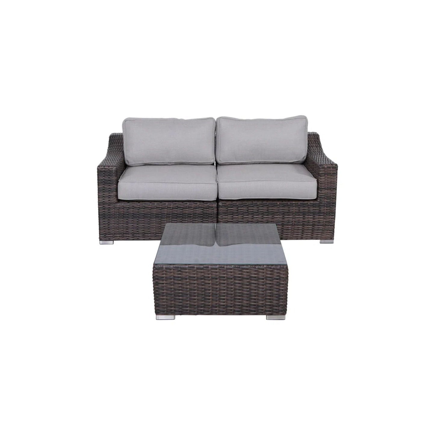 All-Weather Outdoor Wicker Patio Conversation Set with Cushions