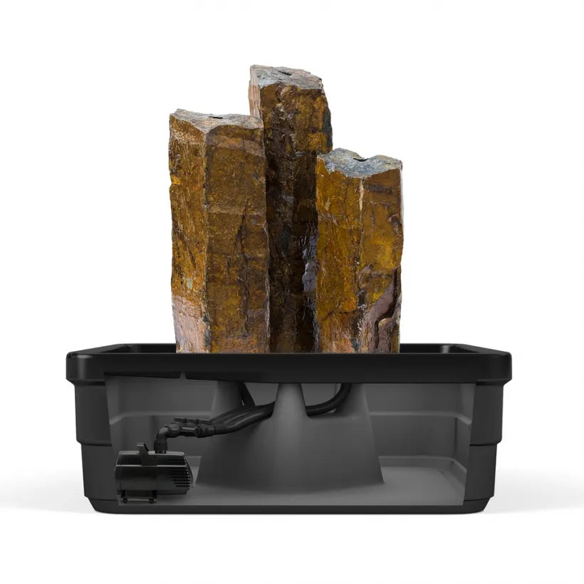 Fire and Water Spillway Bowl – 32″ Dia (81 cm) - comes complete with the full auto-ignite fire system. The water pump and sub-surface reservoir/basin included.