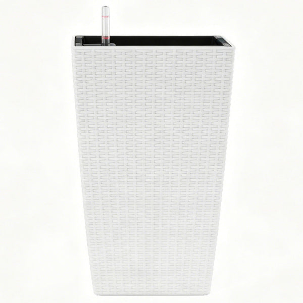 Square Large Planter With Automatic Watering System For Home And Garden (Set of 2) - White