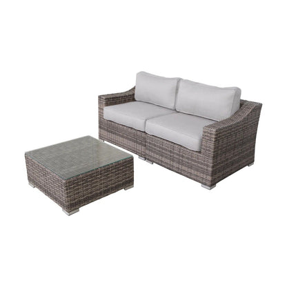 All-Weather Outdoor Wicker Patio Conversation Set with Cushions