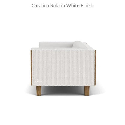 Catalina Wicker 90" Sofa Teak Tables Made USA