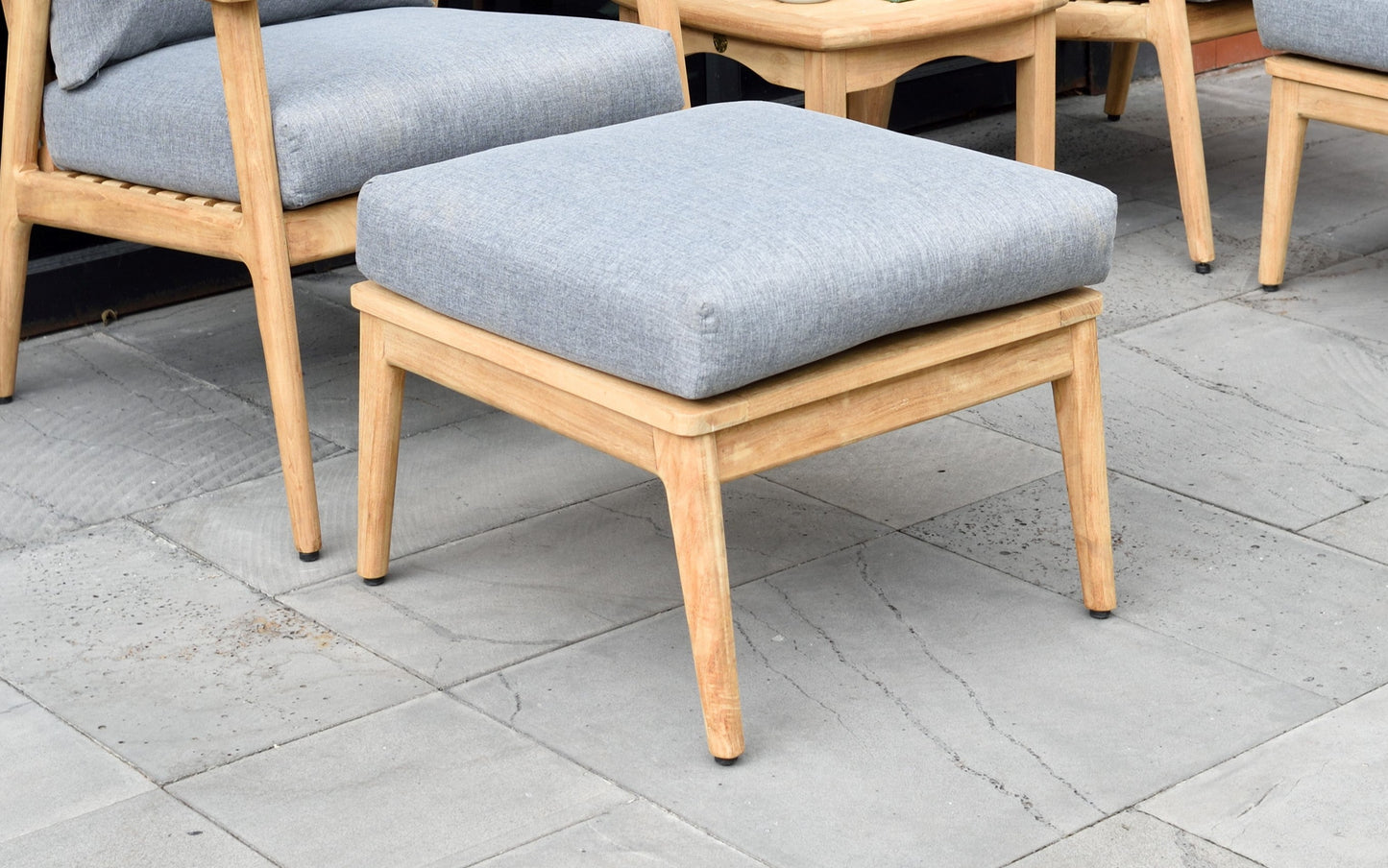 Eve FSC Teak Outdoor Deep Seating Conversation Set with Premium Cushions