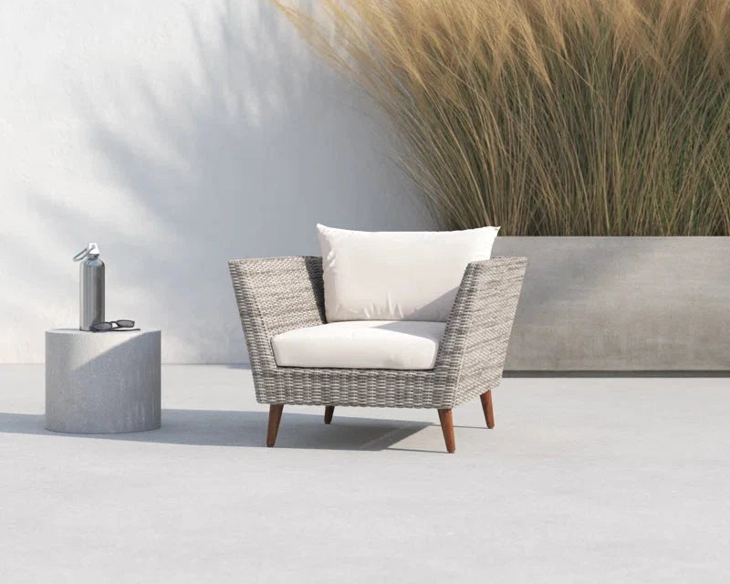 LifestyleGarden US Panther Outdoor Wicker and FSC Wood Seating Set