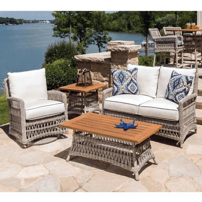 Lloyd Flanders Mackinac All-Weather Wicker Outdoor Swivel Glider Chair