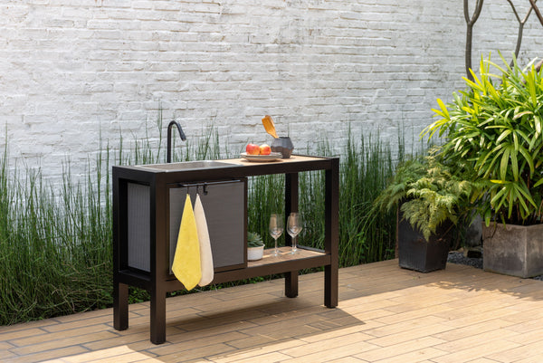 Panama Dark Outdoor Kitchen Station – Weatherproof Aluminum
