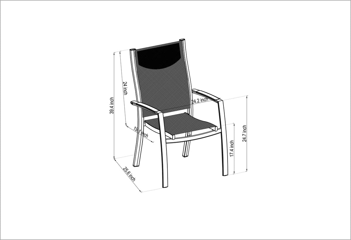Portals Light Lite Stacking Outdoor Armchairs (Set of 2)