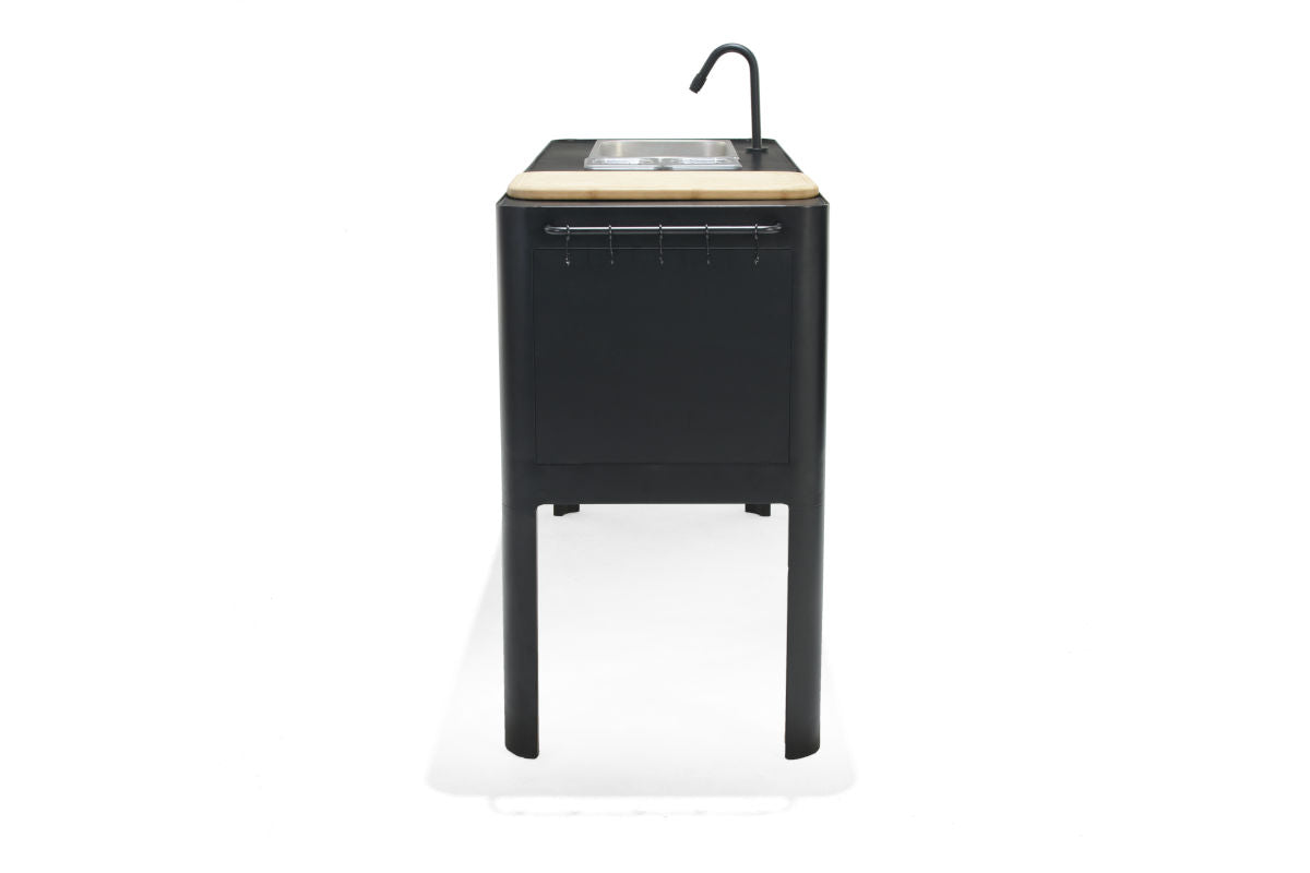 Portals Aluminum; FSC Teak Portable Outdoor Kitchen