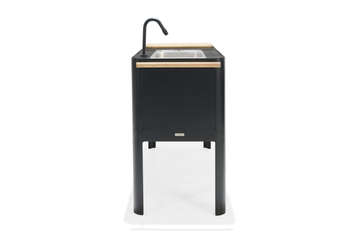 Portals Aluminum; FSC Teak Portable Outdoor Kitchen