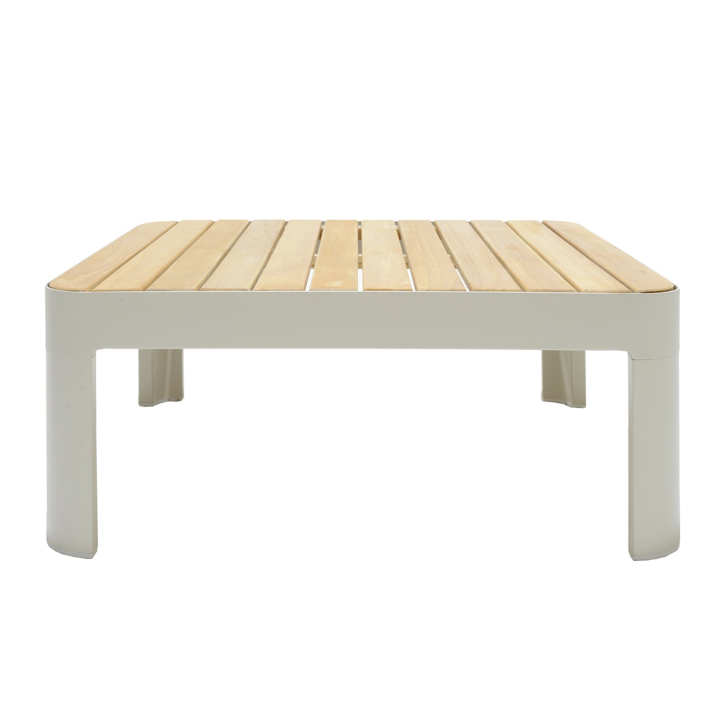 LifestyleGarden US Portals Teak and Aluminum Modular Sofa 3-Piece Set