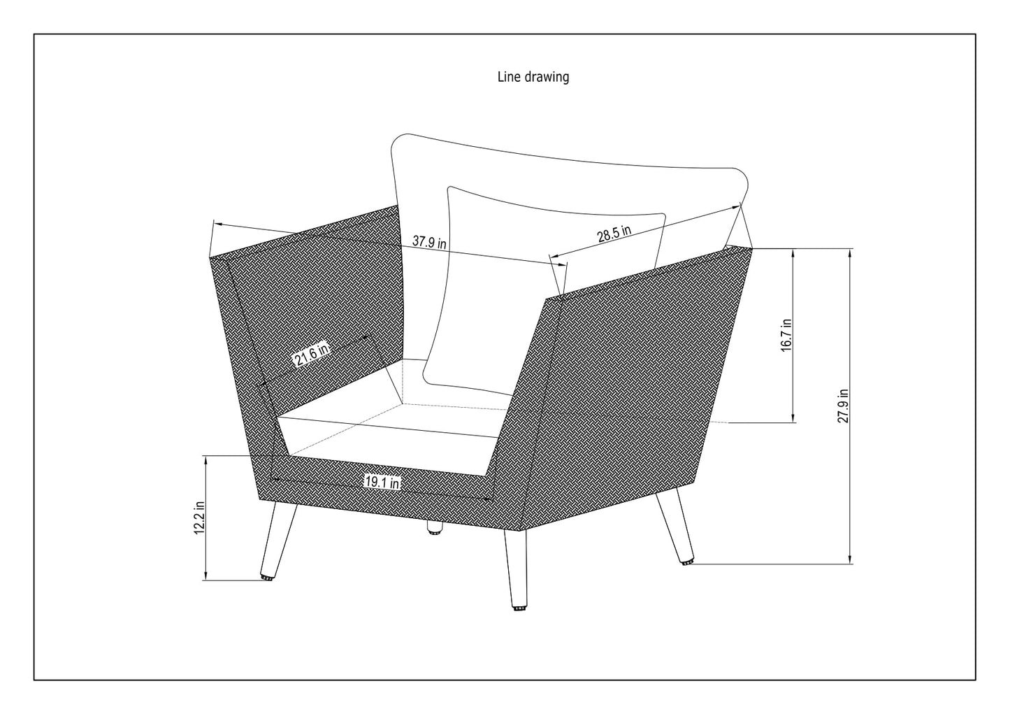 LifestyleGarden US Panther Outdoor Wicker and FSC Wood Seating Set
