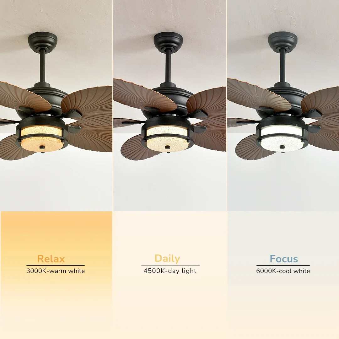 Orison 52-Inch Outdoor Ceiling Fan with Dimmable LED Light and Remote