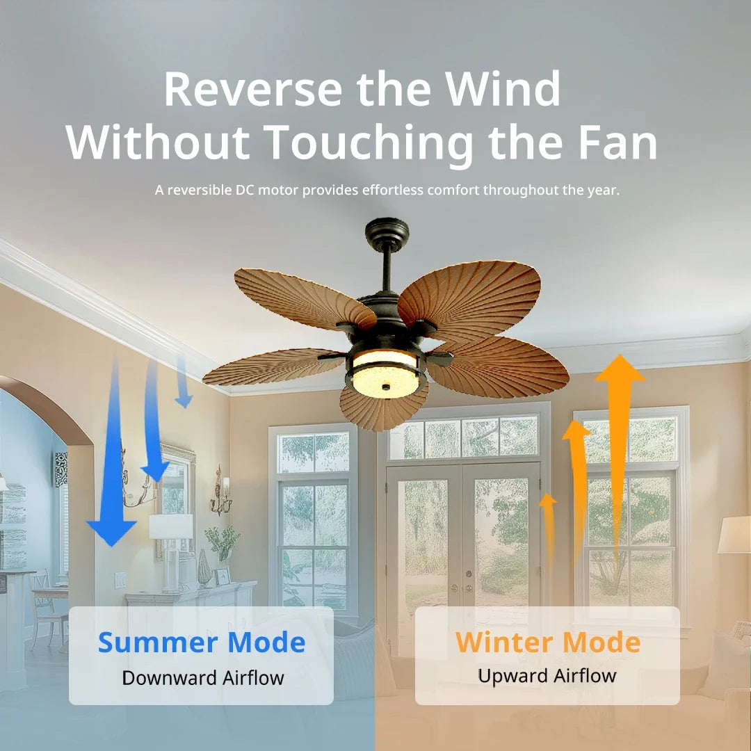 Orison 52-Inch Outdoor Ceiling Fan with Dimmable LED Light and Remote
