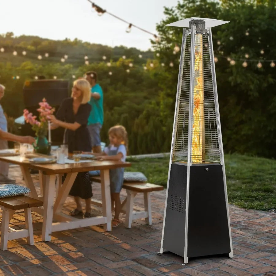 XMSJ Propane Patio Heater With Wheels And Waterproof Cover Outdoor