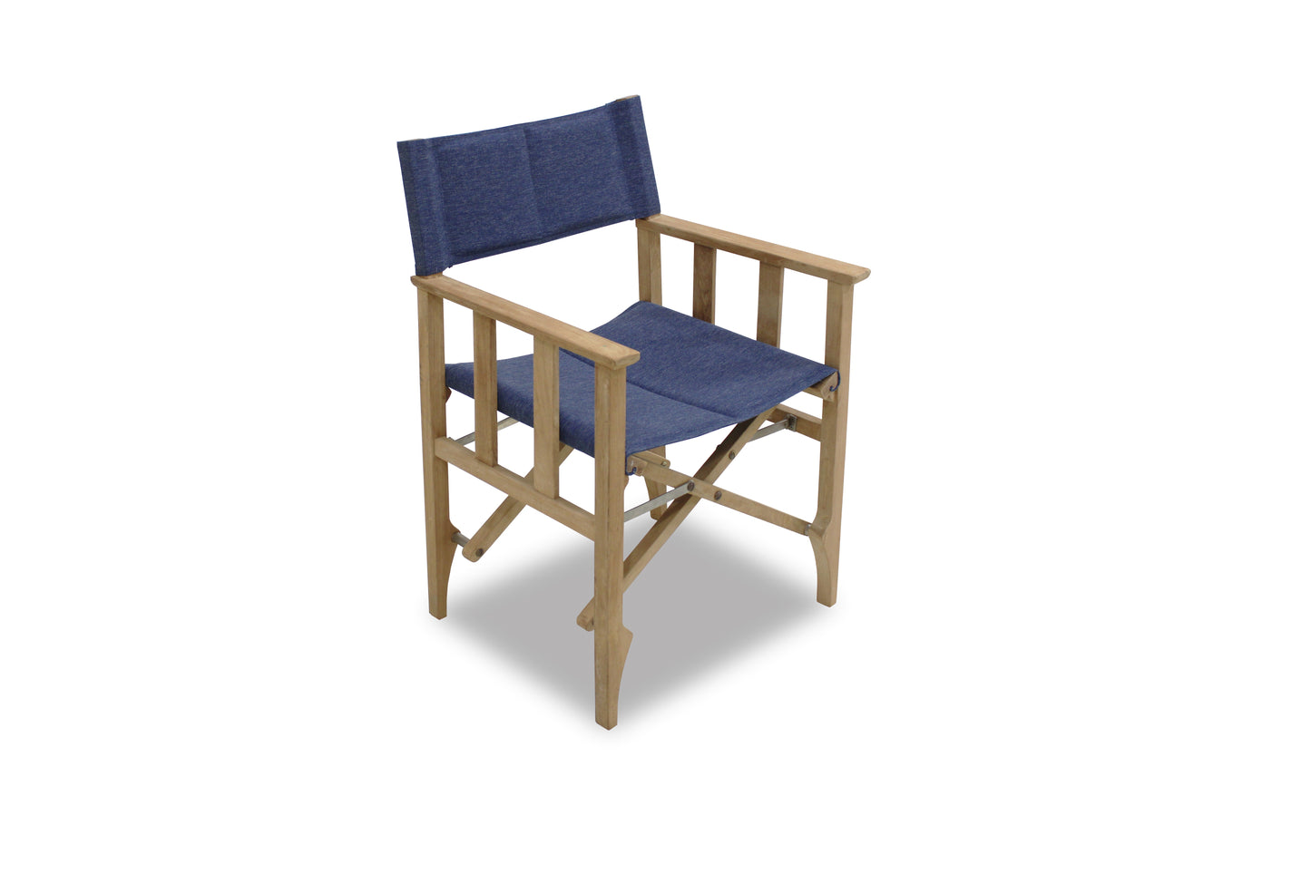 Zircon FSC-Certified Teak Director Chair with Weather-Net Mesh – Blue Horizon