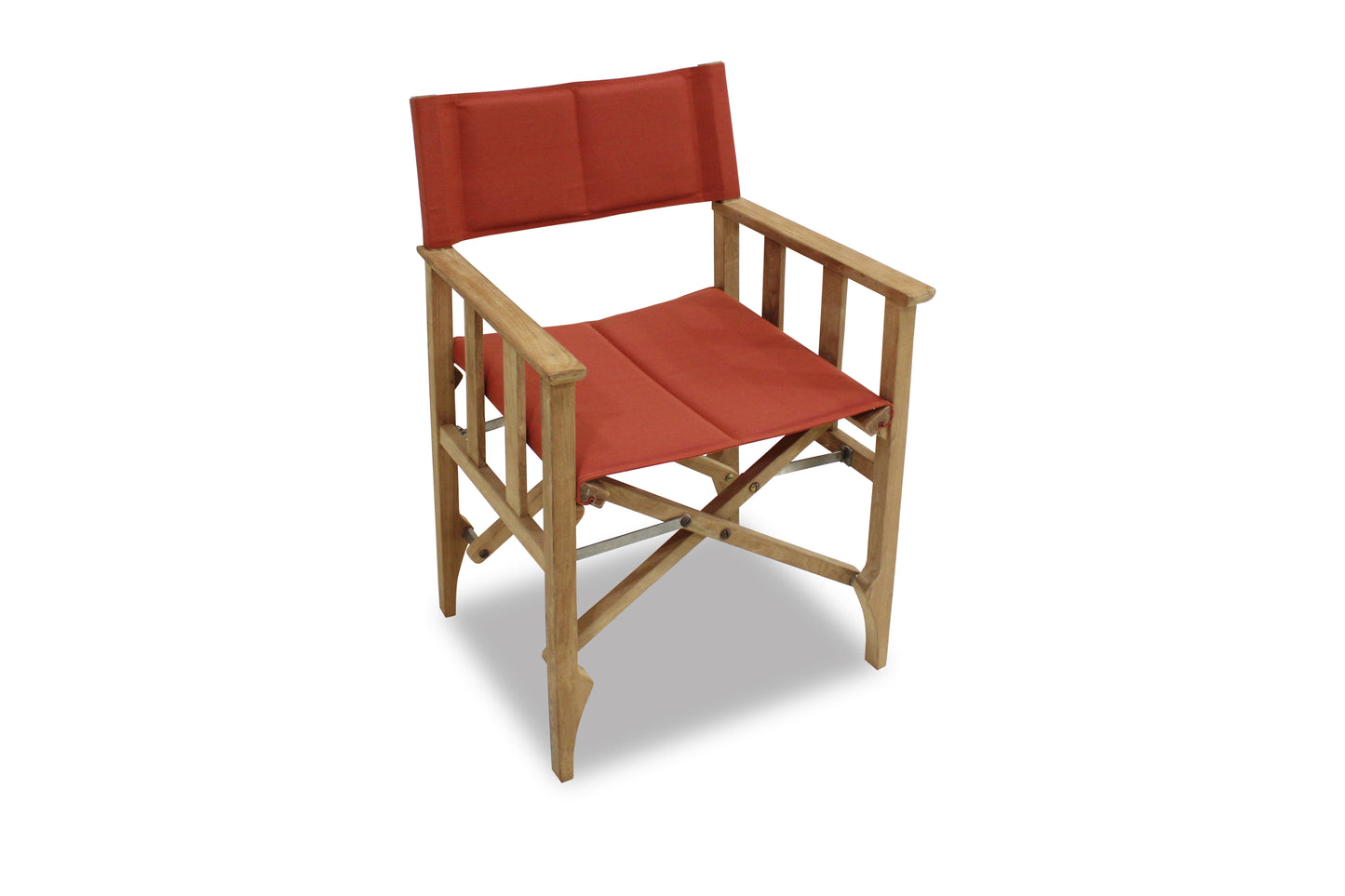 Zircon FSC-Certified Teak Director Chair with Weather-Net Mesh – Red