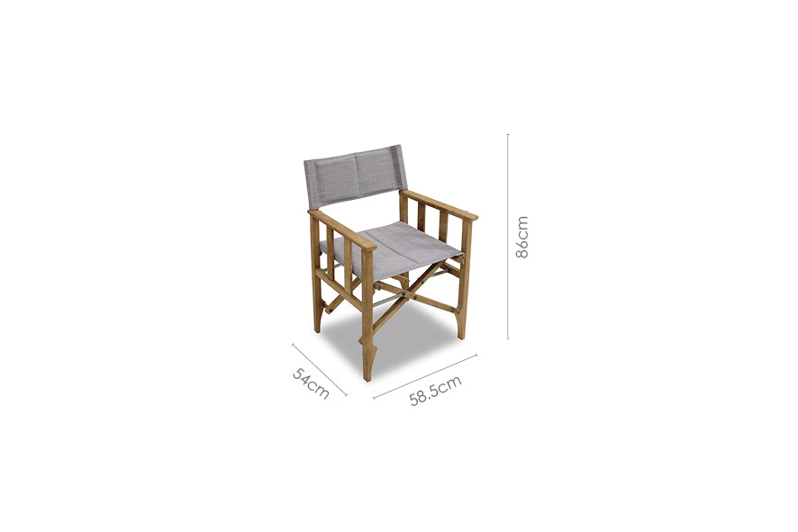 Zircon Teak Folding Director Chair – Vintage Khak