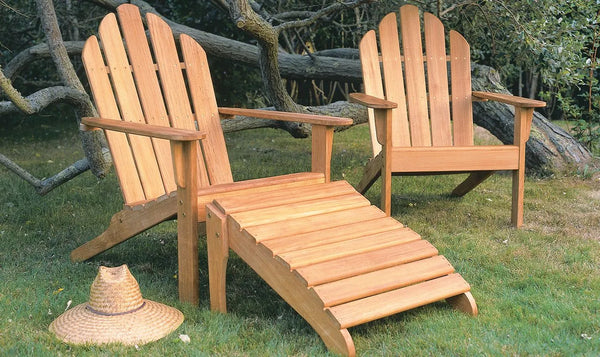 Kingsley Bate Adirondack Premium Teak Luxury Footrest Ottoman