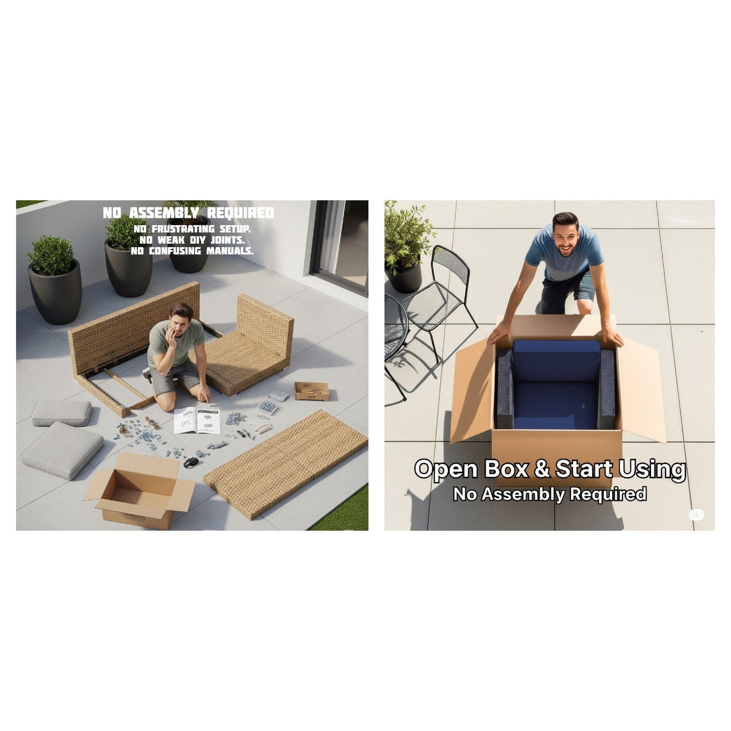 Unique Piece Furniture 12-Piece Outdoor Patio Sectional Seating Group with Propane Fire Pit – Espresso