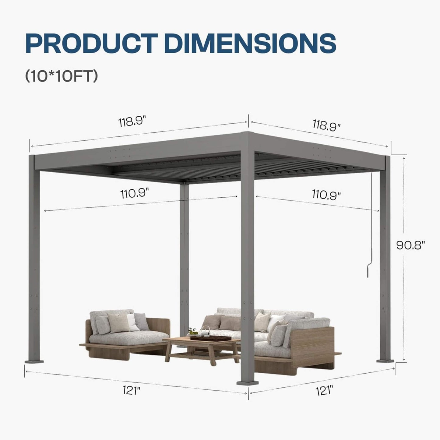 Alora Aluminum Louvered Pergola Kit (SAK94316)