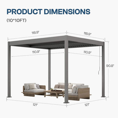 Alora Aluminum Louvered Pergola Kit (SAK94316)